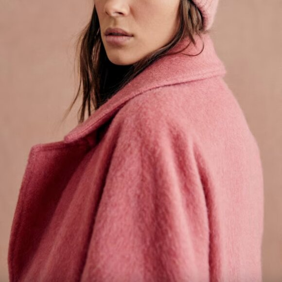 Sézane RARE NWT Jim Coat in Rosewood Size 38/US 6 - Picture 2 of 4